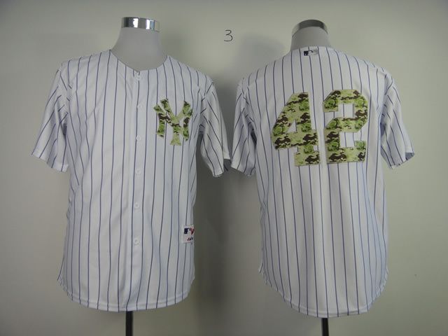 Men New York Yankees #42 Rivera White Camo MLB Jerseys->youth mlb jersey->Youth Jersey